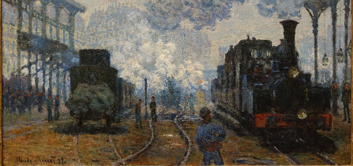 La gare Saint-Lazare, arrivée d’un train par Claude Monet