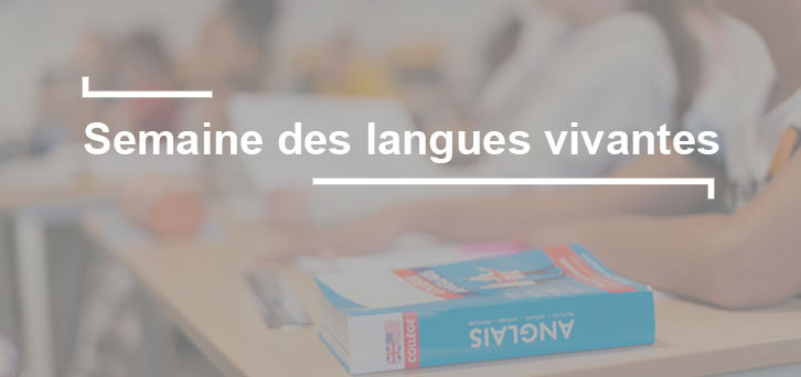 Semaine des langues vivantes  Ministère de l'Education Nationale, de la  Jeunesse, des Sports et des Jeux Olympiques et Paralympiques