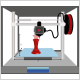 Schématisation du fonctionnement d’une imprimante 3D