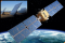 a) Panneaux solaires, La Calahorra, Grenade, Espagne b) Satellite en orbite autour de la Terre