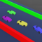 Course entre 4 voitures sous simulateur Webots