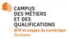 Logo Campus des Métiers et Qualifications BTP et usages du numérique