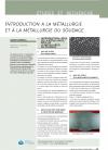 Introduction à la métallurgie et à la métallurgie du soudage