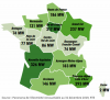 Puissance des bioénergies installée par région en France au 31 décembre 2019