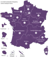 Carte des écoles doctorales françaises