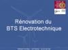 Rénovation du BTS Electrotechnique